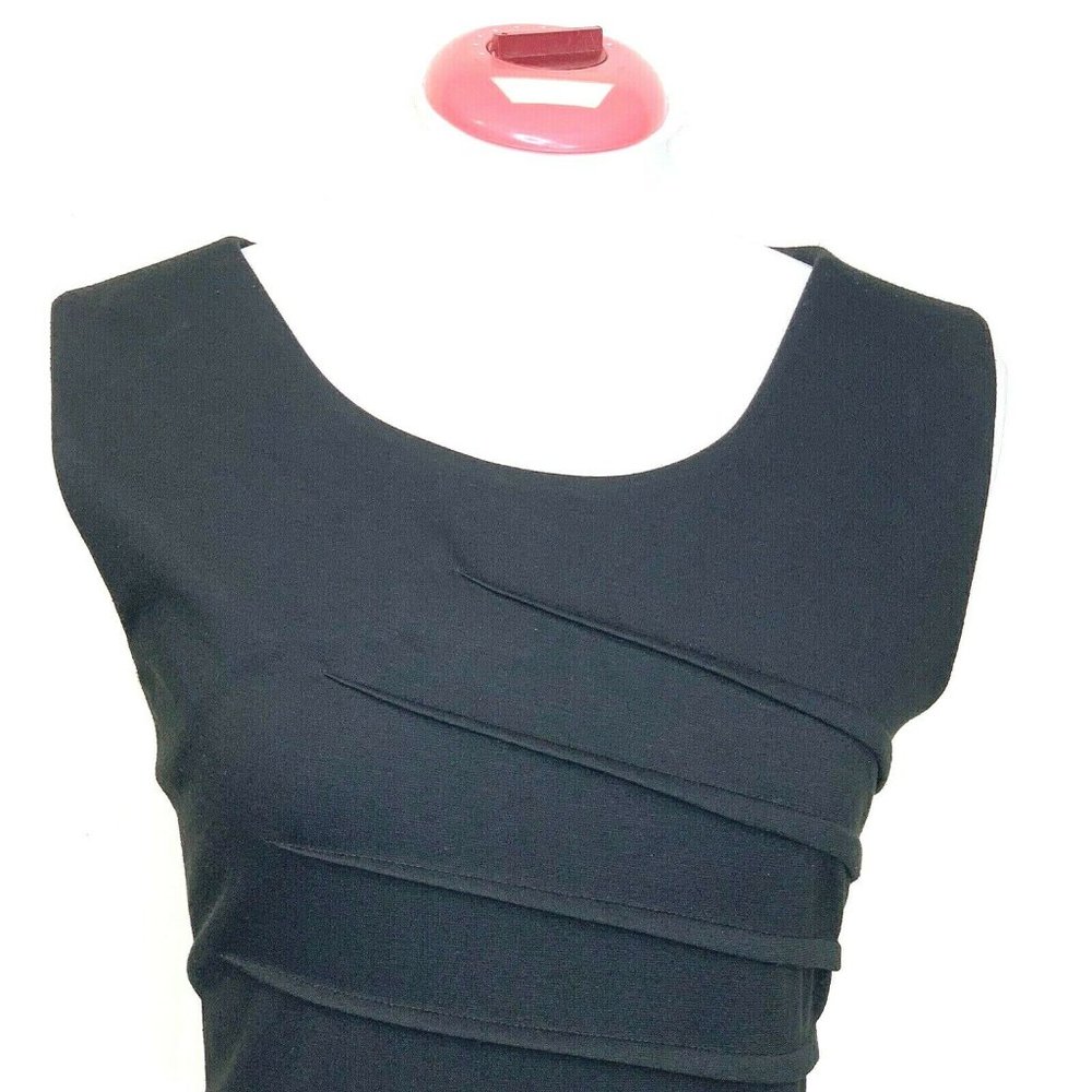 Calvin Klein Dress 12 Black Sheath Abstrac…